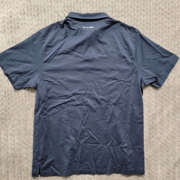 Men’s TRAVIS MATHEW Blue‎ Gray Stripes Polyester Polo Golf Shirt Size XL - Picture 7 of 10